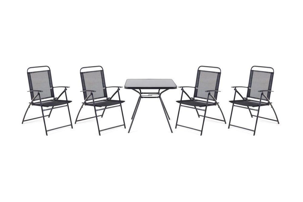 Livo Trädgårdsmöbelset Med Utebord+4 Utestolar