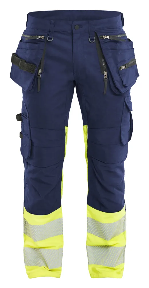 Blåkläder 113011499933C54 Arbetsbyxa varsel, svart/gul Svart/gul