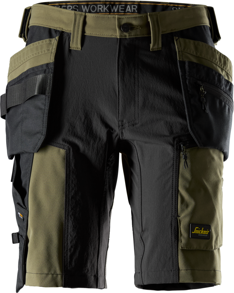 STRETCHSHORTS AW HF KHAKIGRÖN/SVART STL 50