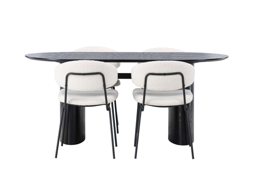 Isolde Matgrupp 180 cm Oval med 4 Chico Stolar