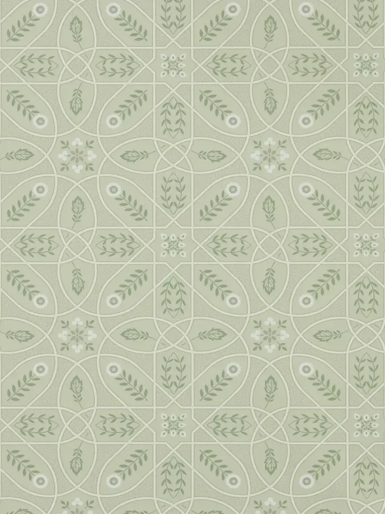 Morris & Co - Brophy Trellis Sage Linen Melsetter Wallpapers
