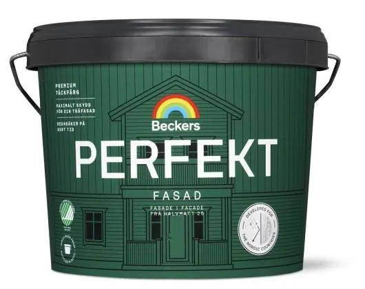 Beckers Perfekt Fasad Fasadfärg halvmatt Utevit