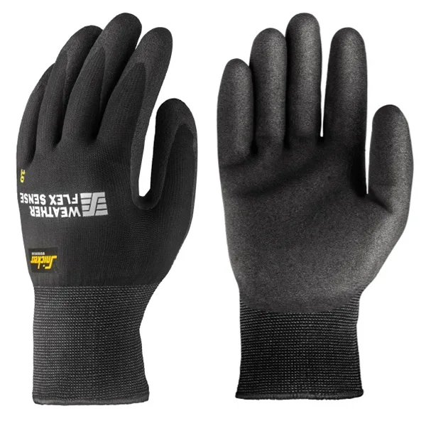 Snickers Workwear 9319 Weather Flex Sense Handske svart/svart 9