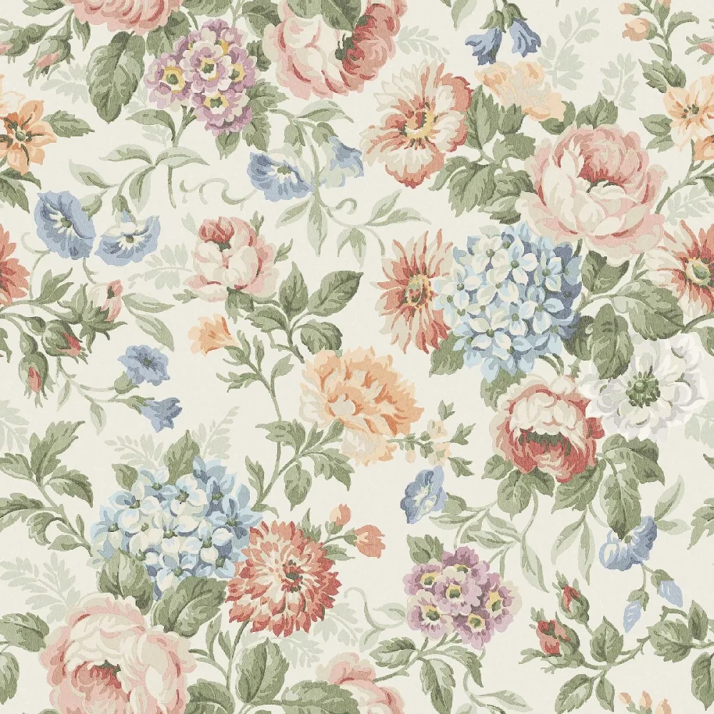 Tapet Orangeri Hortensia 5728 Multi Blommig