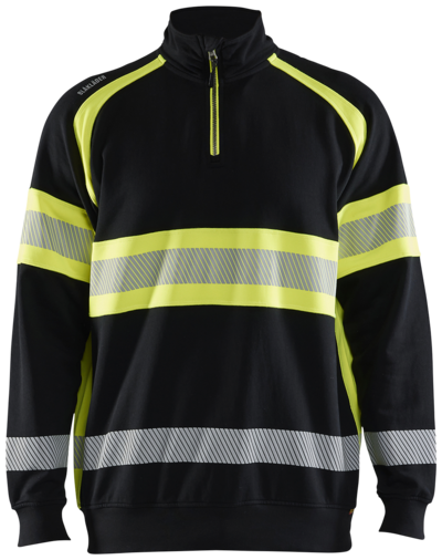 VARSELTRÖJA BLÅKLÄDER 3553 1158, SVART/VARSELGUL XXL