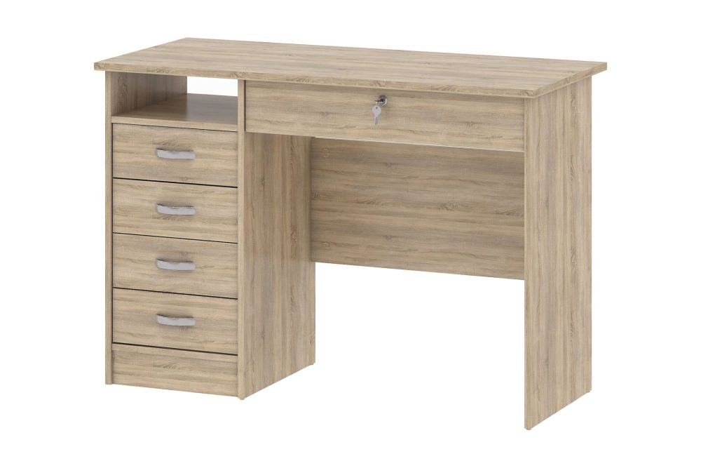 Function Skrivbord 109 cm med Förvaring Lådor + Hylla
