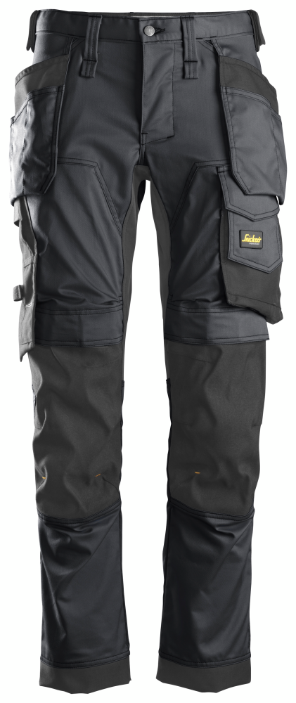 ARBETSBYXA SNICKERS WORKWEAR STRETCH HF AW, STÅLGRÅ/SVART 150