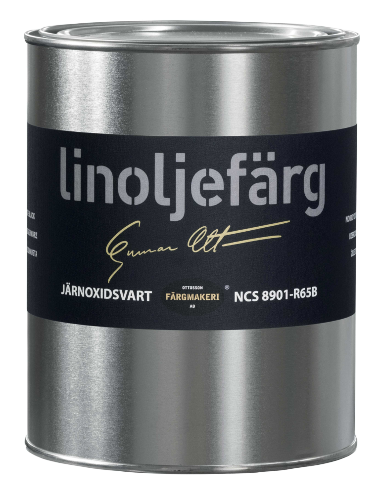 LINOLJEFÄRG JÄRNOXIDSVART 1L OTTOSSON FÄRGMAKERI