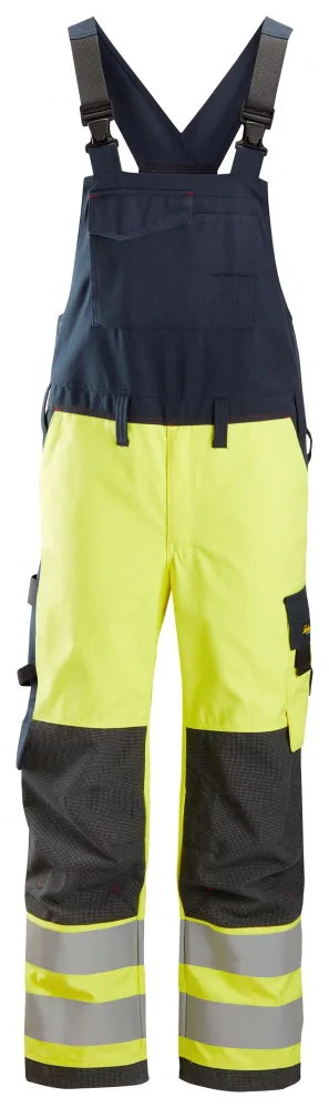 Snickers Workwear 6060 ProtecWork Hängselbyxa varsel, gul/marinblå 120