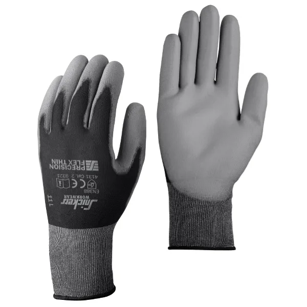 Snickers Workwear 9389 Precision Flex Light Handske svart/stengrå 12
