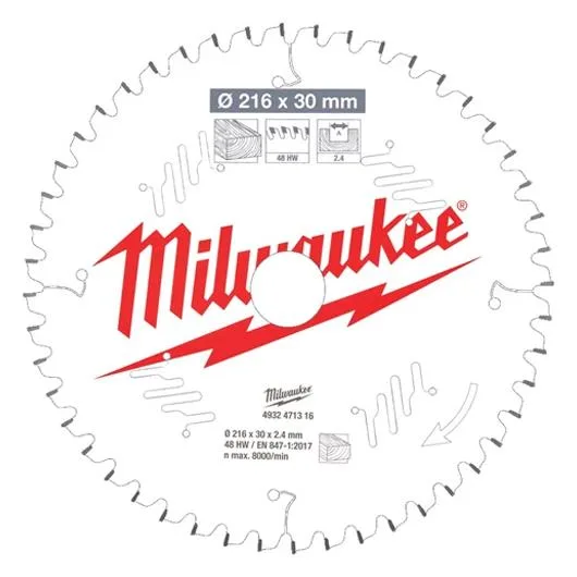 Milwaukee CSB MS W Sågklinga 216x2,4x30 mm, 48T