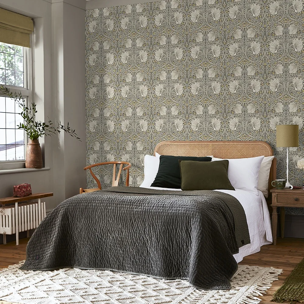 Graham & Brown William Morris At Home 124240 Tapet Pimpernel Grey Grå/beige