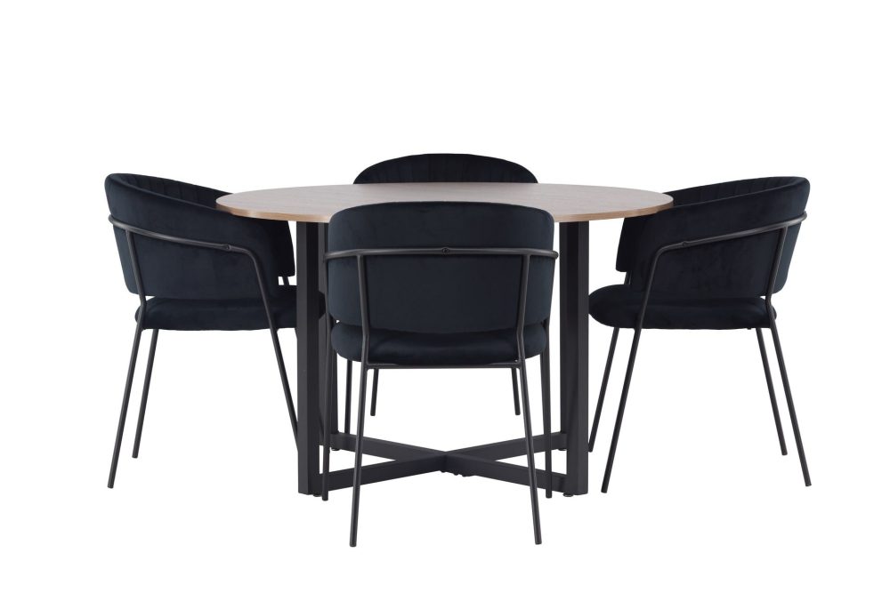 Durango Matgrupp 120 cm Rund med 4 Selma Stolar