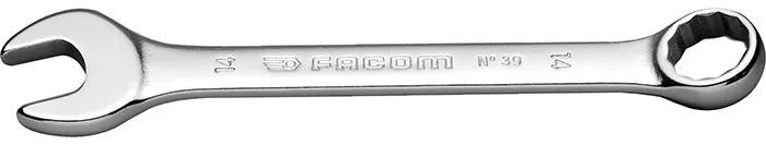 Facom 39.10 U-ringnyckel kort, vinklad 15°, 10mm