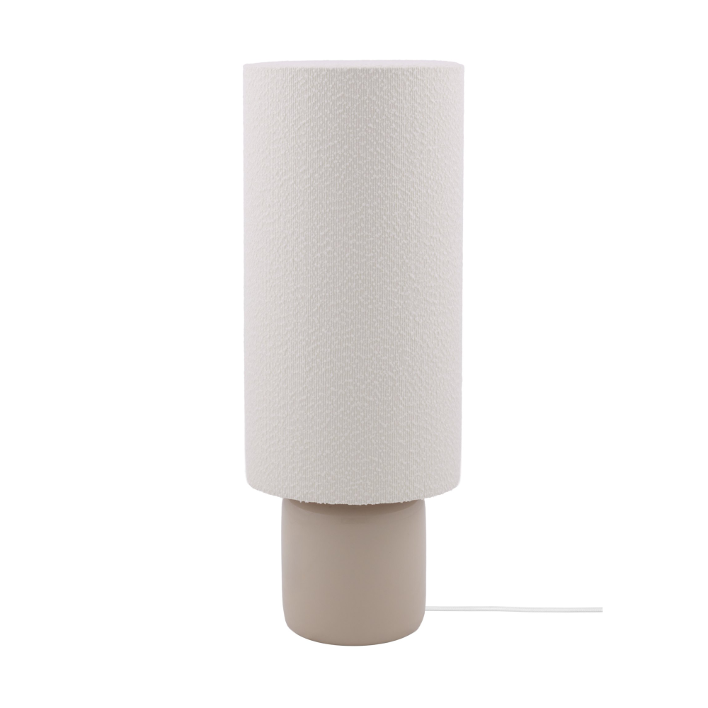 Florian golvlampa, Vit bouclé/beige, Ø30x80 cm