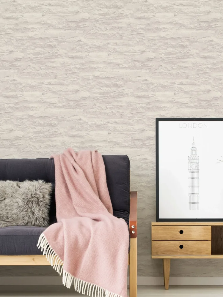 Living Walls Best of Wood´n Stone III T9083 Tapet grå/beige