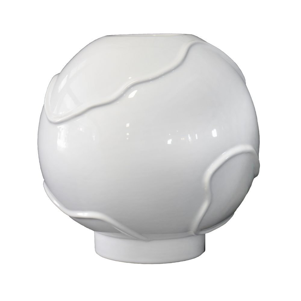 Form vas Ø25 cm, Shiny white