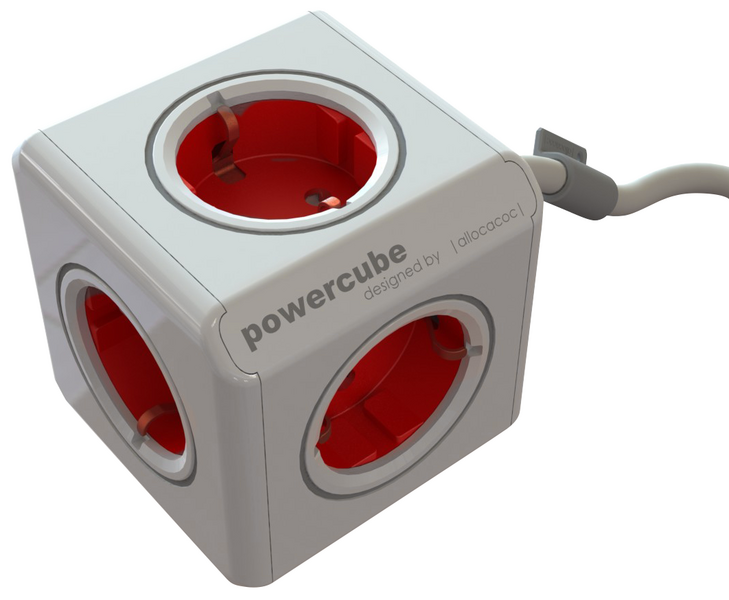 GRENUTTAG GELIA POWERCUBE 1,5M 5-V, 5 SCHUKO + KABEL O FÄSTE