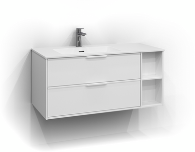 TVÄTTSTÄLLSSKÅP SVEDBERGS EPOS RELIEF VIT 2LÅD INTHT 100X45,3X45CM VÄ
