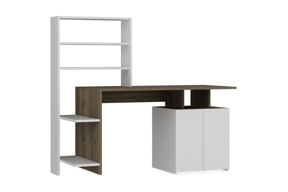 Raymer Skrivbord 146 cm med Förvaring Hyllor + Skåp