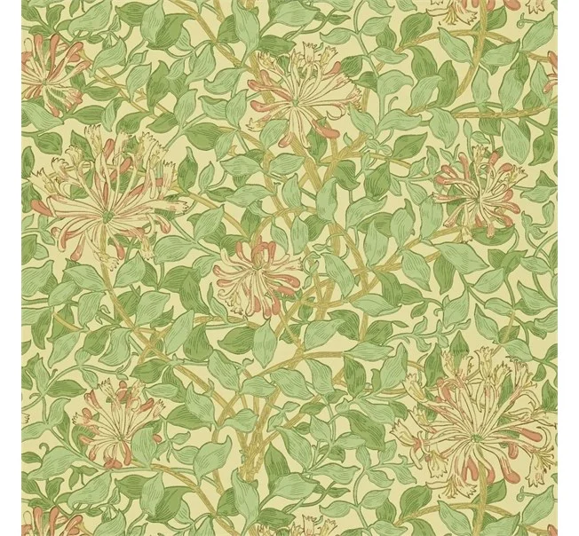 Morris & Co - Honeysuckle Green/Beige/P Morris 160th Anniversary