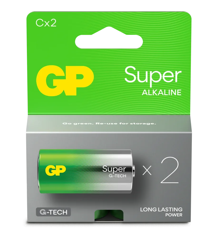 GP Batteries Super Alkaline 14A/LR14 Batteri alkaliskt, C, 2-pack