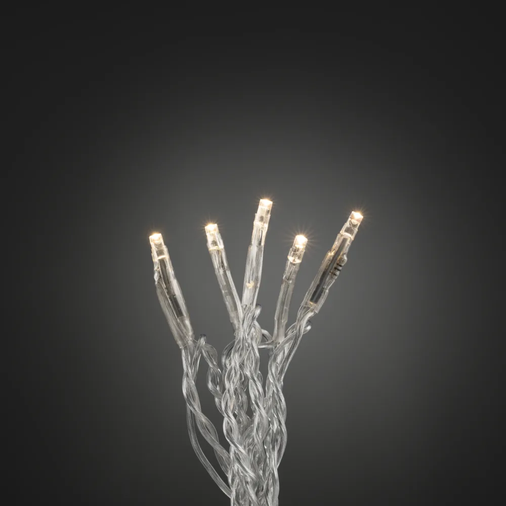 Konstsmide 6355-123 Ljusslinga varmvita, transparent kabel 13.93 m