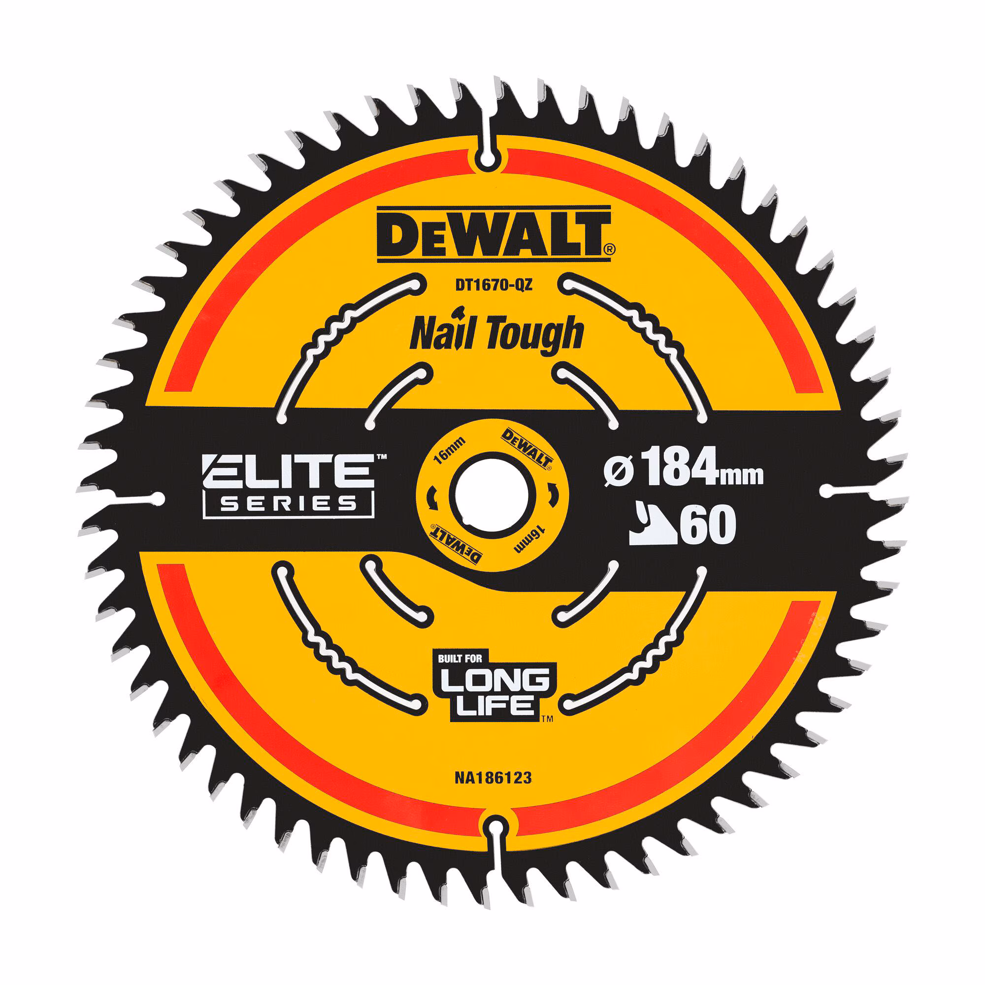 Kjøp Dewalt Sirkelsagblad for tre, DT1670, 184x16 mm, 60T
