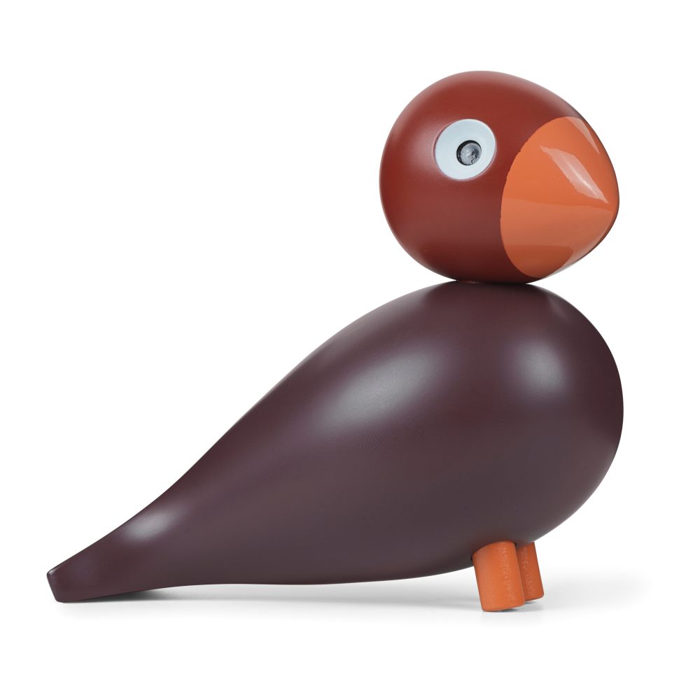 Kay Bojesen Year Bird 2022 sångfågel Poppy, Vinröd