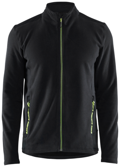 MICROFLEECEJACKA BLÅKLÄDER 4765 S/G 2XL, 1010 SVART/VARSELGUL