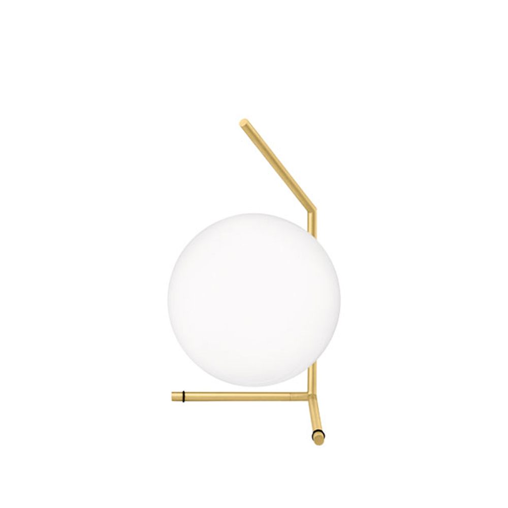 IC lights T1 low bordslampa, Borstad mässing-opal