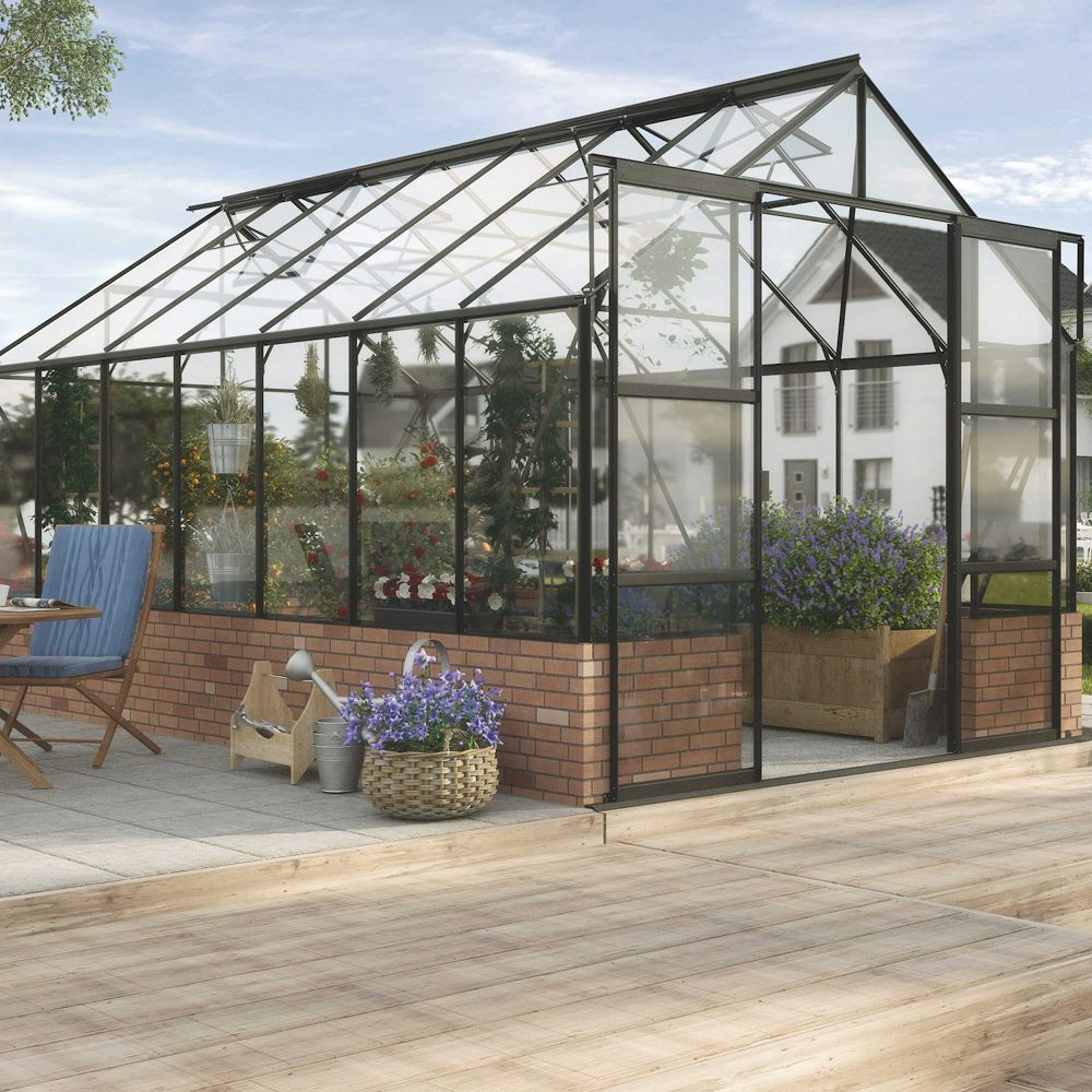 Vitavia Cassandra 11500 Växthus Glas - 11,5 m2 med toppdekor