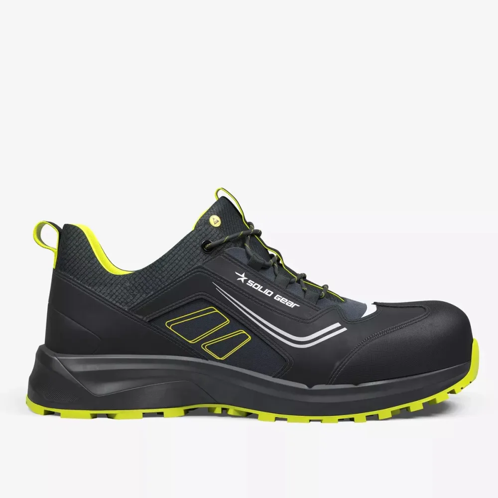 Solid Gear Adapt Low Skyddssko S3L, ESD, svart/gul 48