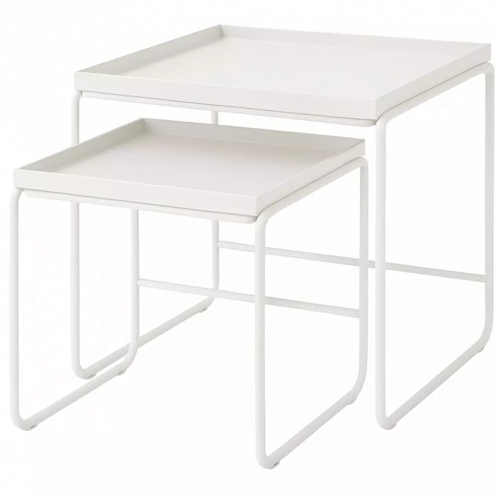 Satsbord vitt i set om 2 st bord