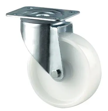 Tente 3470UOR200P63 Länkhjul nylon, vit, platta 137x105 mm 200 mm