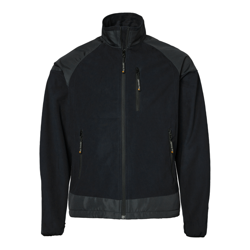 FLEECEJACKA TOP SWEDE 4140 SVART XXL, VINDSTOPPER