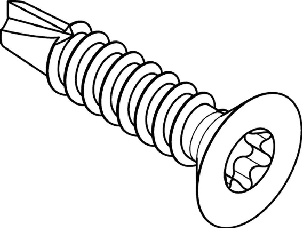 REYHER 075040190063060 Plåtskruv T30, försänkt, DIN7504P 6,3x60 mm, 250-pack