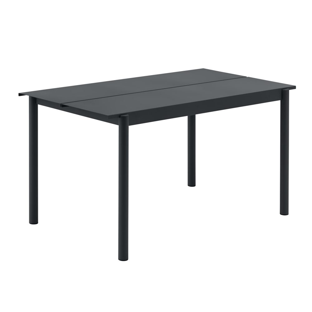 Linear Steel bord 140x75 cm, Black