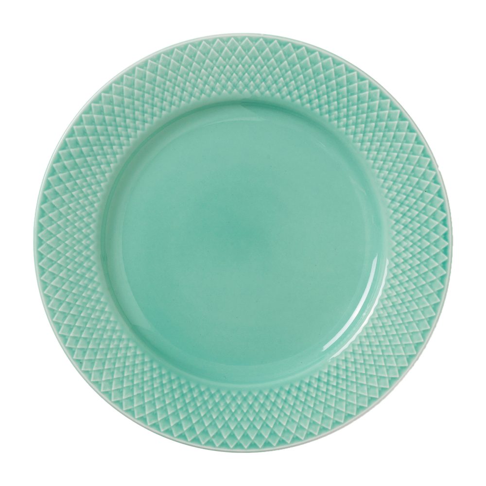 Rhombe tallrik Ø21 cm, Aqua