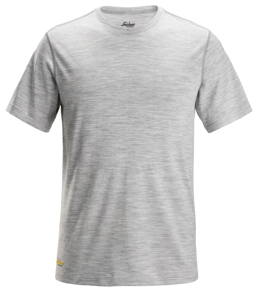 T-SHIRT SNICKERS WORKWEAR ULL GRÅMELERAD STL XS