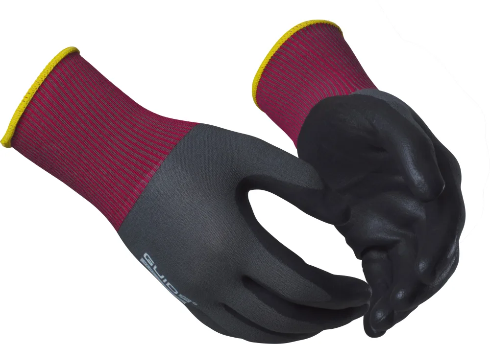 Guide Gloves 9501 Handske nitrildopp, oljegrepp, touch 5