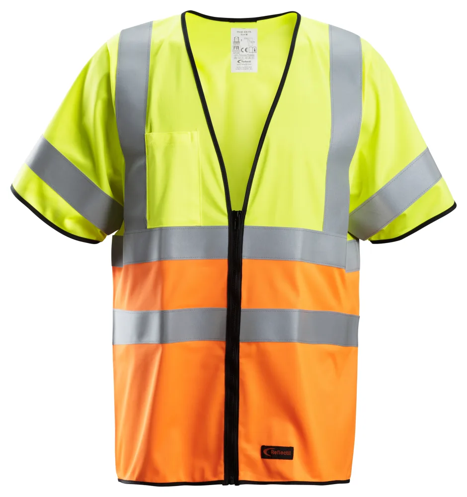 Snickers Workwear 4361-6655 Varselväst gul/orange, flamskydd L