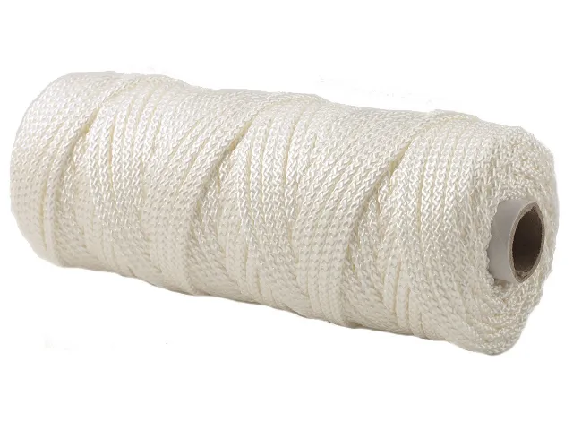 GARN KRYSSFLÄTAT NYLON 2MM VIT