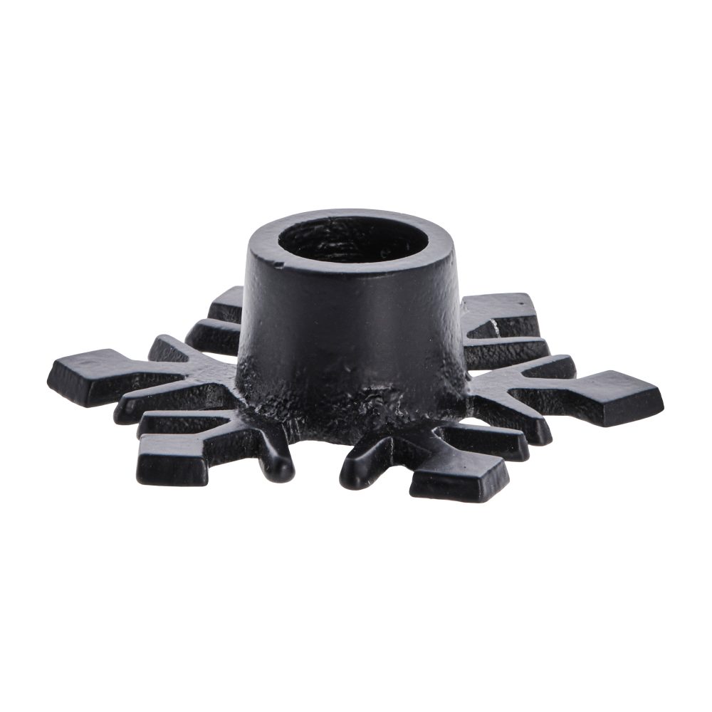 Caville ljusstake snöflinga 9,5 cm, black