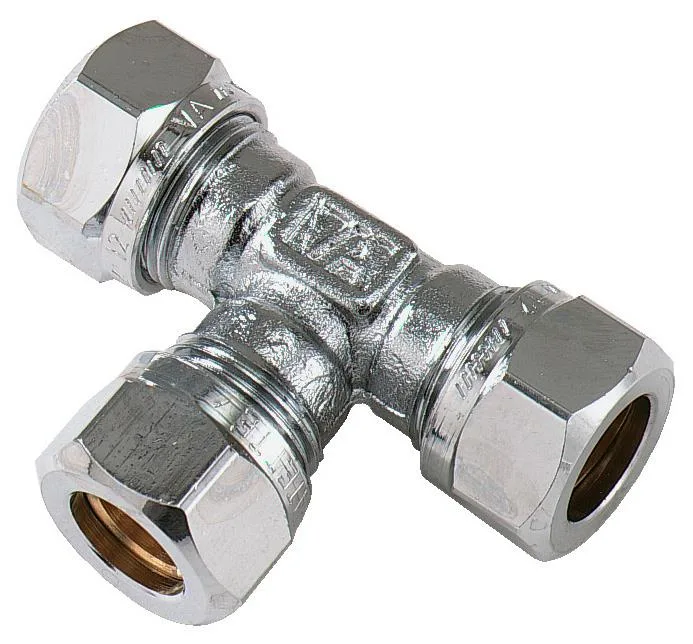 Vatette FG037040320 T-koppling 90°, förkromad, förminskad 12 x 10 mm - Bild 2