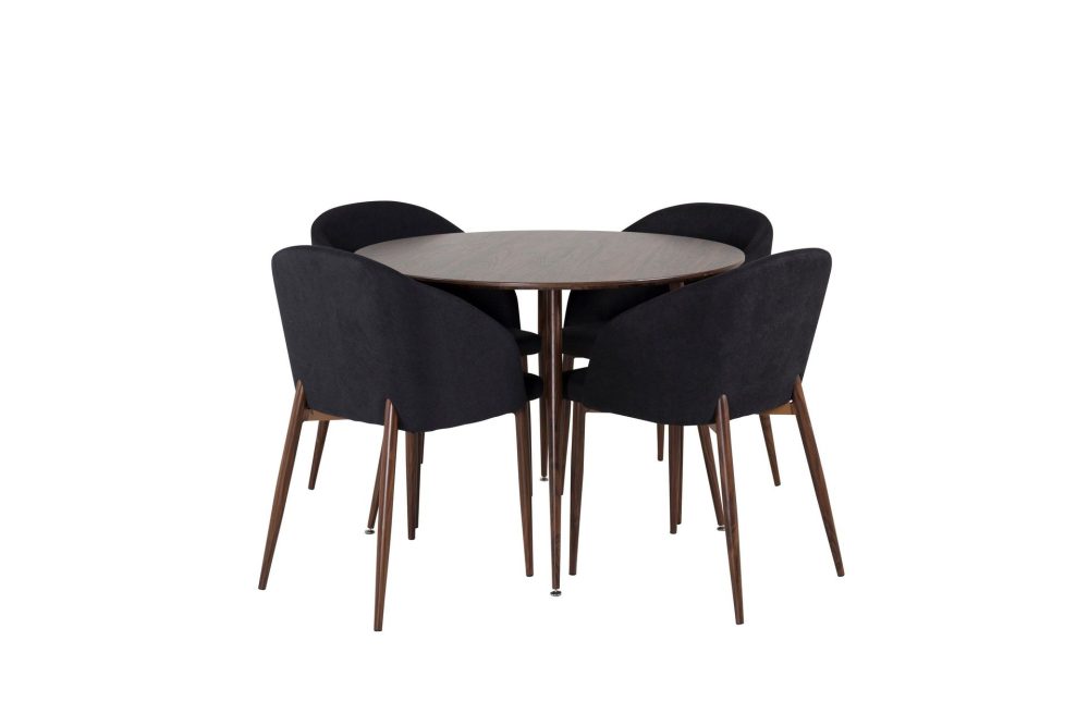 Plaza Matgrupp 100 cm Rund med 4 Arch stolar