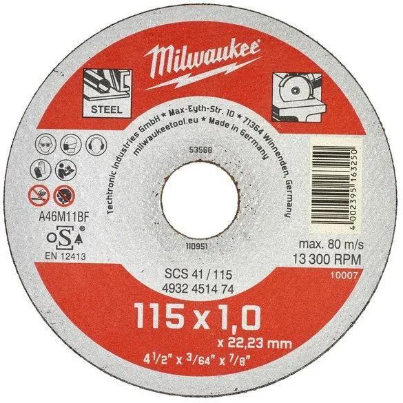 Milwaukee SCS 41 Contractor Kapskiva 115x1,5mm