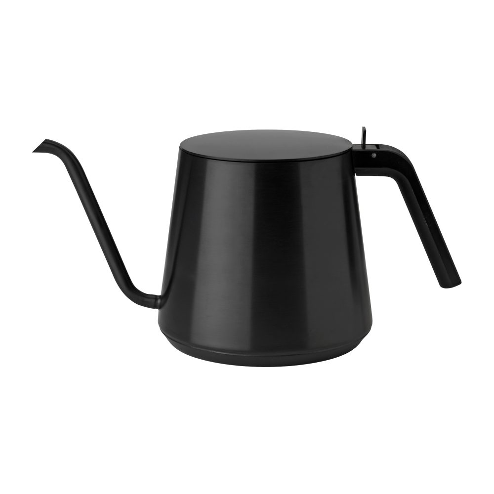 Nohr gooseneck vattenkokare 1 l, Black metallic